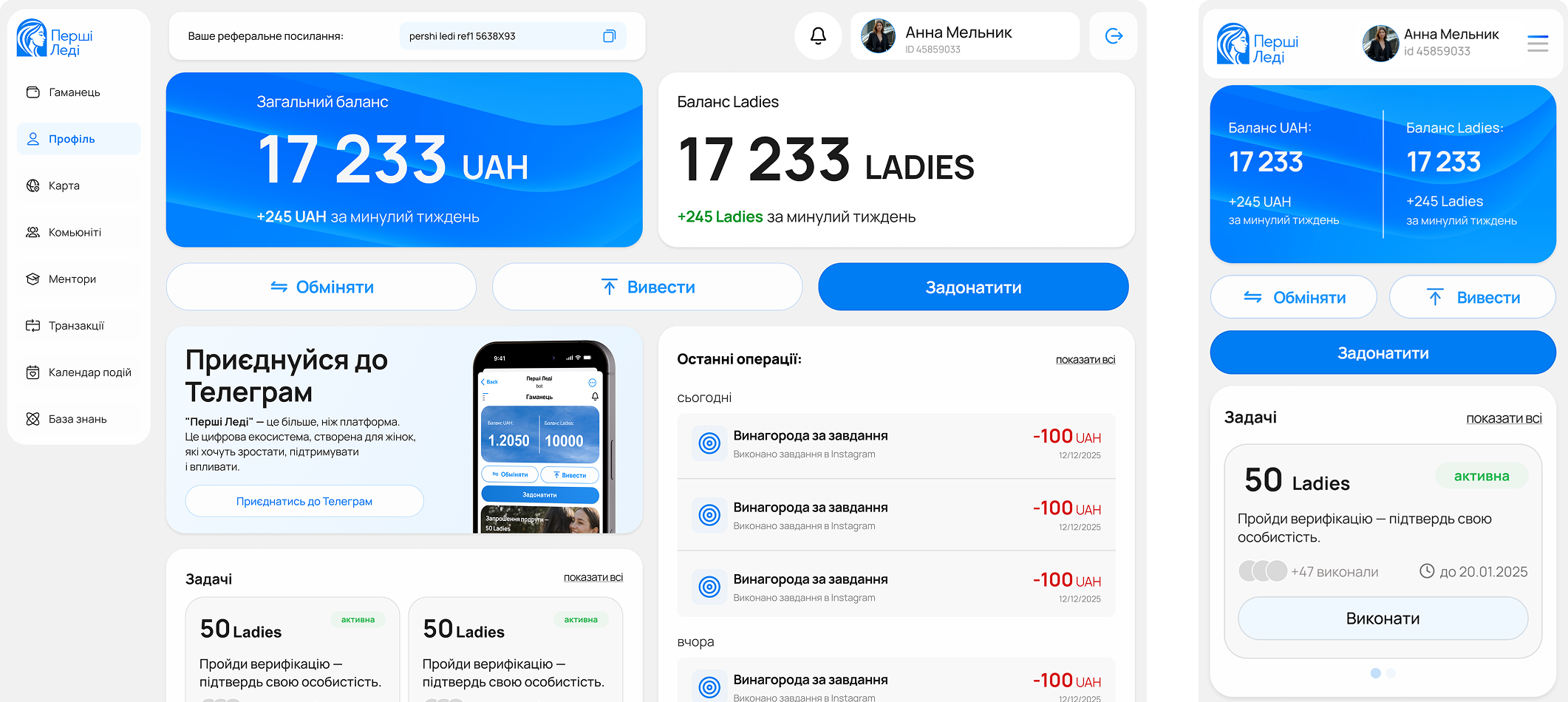 Інтерфейс LADIES